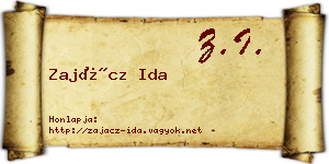 Zajácz Ida névjegykártya