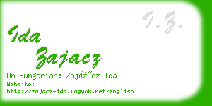 ida zajacz business card